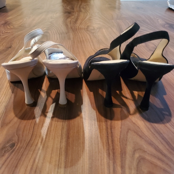 2 pr. Leather Sling Back Pumps size 9 - Picture 4 of 4